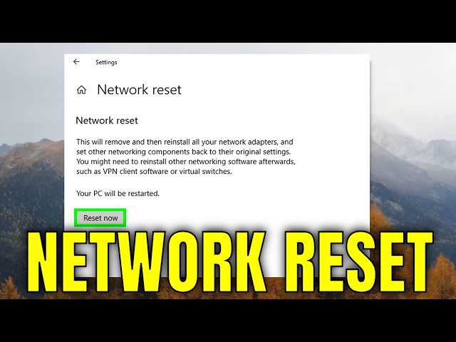 Windows 10/11 - Reset Wi Fi or Ethernet Network Adapters to Fix Connectivity Problems