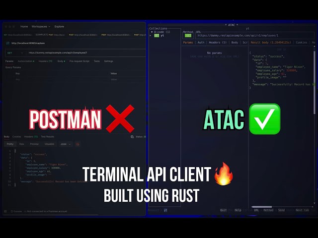 ATAC The Ultimate Terminal API Client 🔥 | Built using Rust | D Code