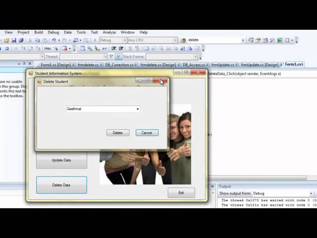 How to create a simple C# database application with Microsoft SQL server (2008)-Part  12.wmv