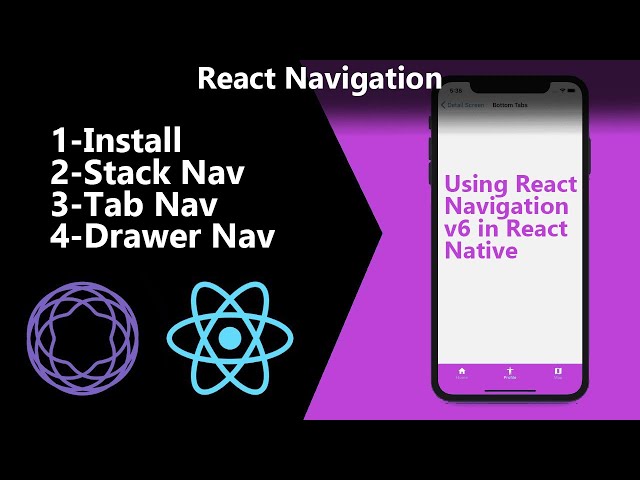 Complete React Navigation v6 Tutorial | Install + Stack + Tab + Drawer | Master React Native Course