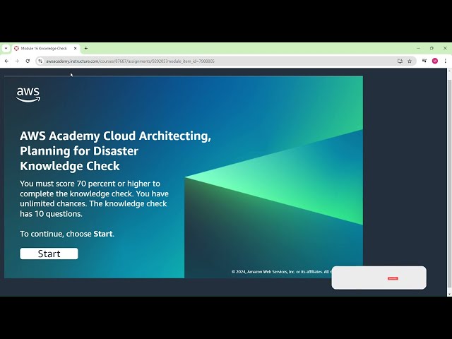 AWS Academy Cloud Architecting Module - 16 Knowledge Check