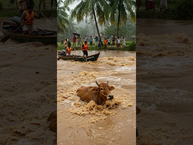Sapi Almost Drown in Flash Flood #animalrescue