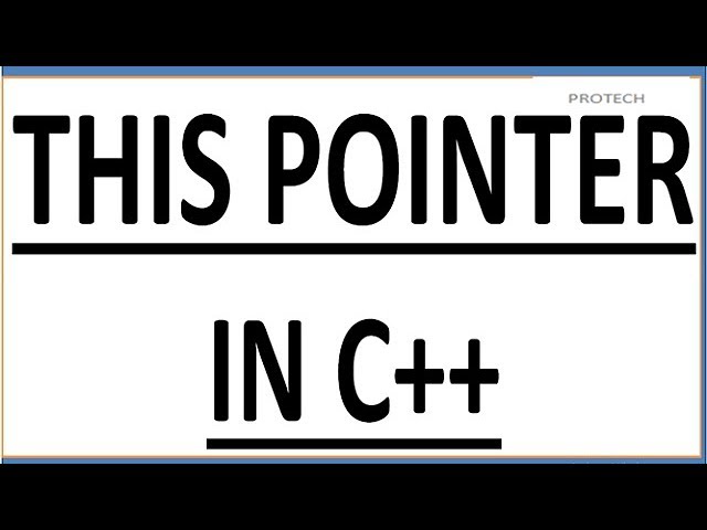 THIS POINTER IN C++ (HINDI)