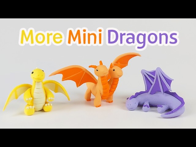 Más mini dragones de arcilla | Tutorial de arcilla polimérica