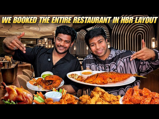 We booked the entire restaurant in Bangalore HBR layout Mairaj Multi cuisine Restaurant ❤️💥