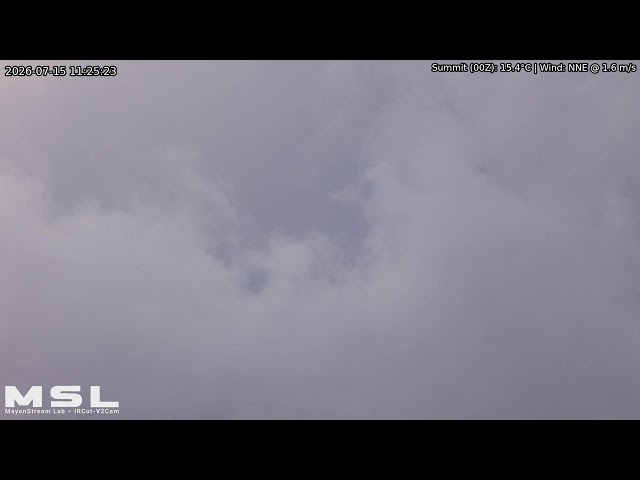 🔴 LIVE: Mayon Volcano Eruption, PH (SSW view) [RPi ircut-v2cam] 23:30 Jul-14-2026 (PST)