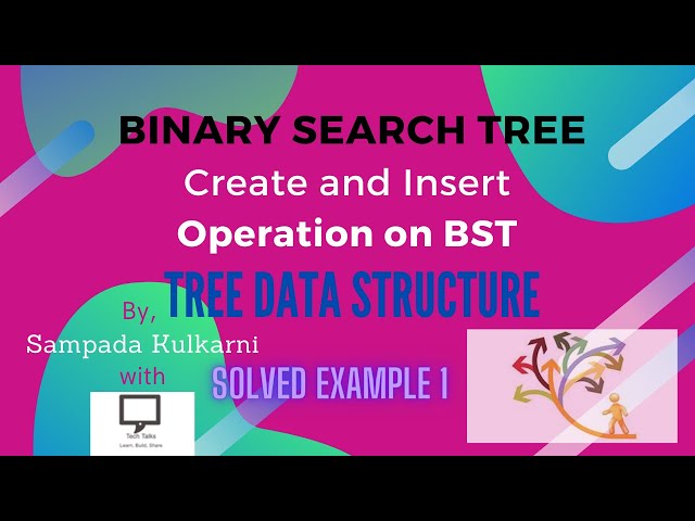 Create and Insert with Solved Example # 1 on Binary Search Tree | Part 3 | BST Data Structure