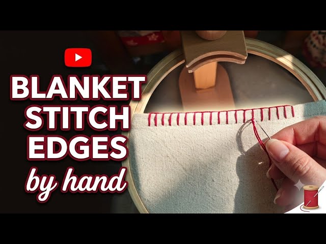 🧵✨Blanket Stitch Edges by Hand | Easy Embroidery Border Tutorial#embroidery #easystich#trending#art 