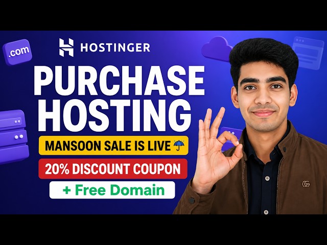 How to Purchase Hosting from Hostinger (2026) | Get Free Domain +  40% OFF | Mansoon SALE is LIVE