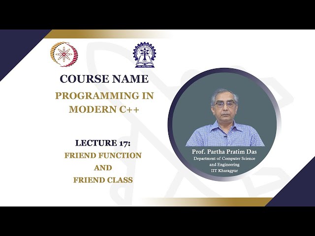 Lecture 17 Friend Function and Friend Class