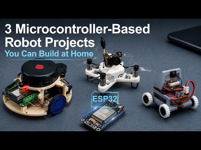 3 DIY ESP32 Robot Projects | Autonomous Robot, Drone & Mini Spy Robot with micro-ROS