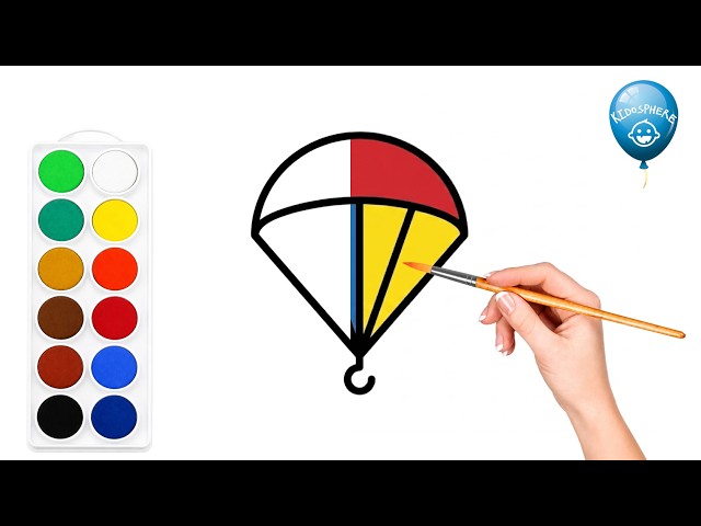 Let's Draw a Parachute! 🪂 Fun Art & Coloring for Kids
