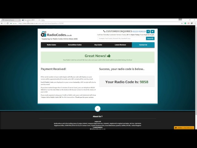 Ford Focus Radio Code - Unlocked Instantly Online