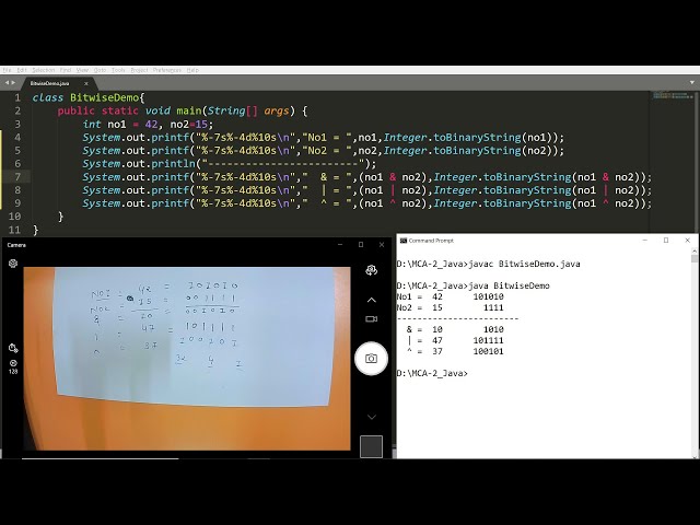 Bitwise - And, Or, X-OR, with Calculation and Program in Java