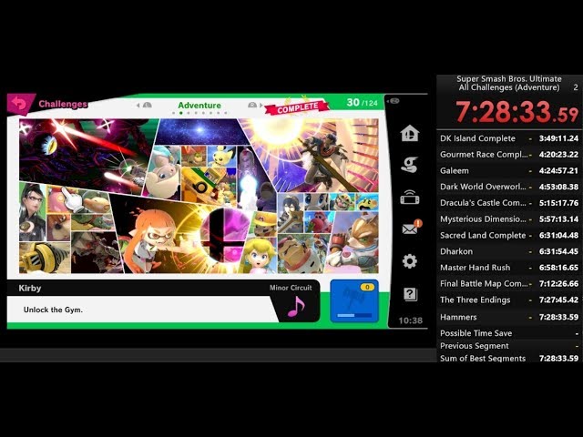 Super Smash Bros. Ultimate - All Challenges (Adventure) 7:28:33 (Former WR)