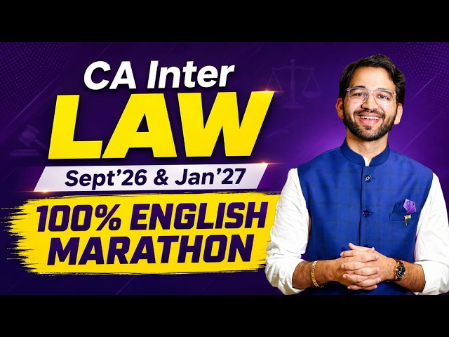 100% English GOAT Revision Marathon | CA Inter | Sept'26 & Jan'27