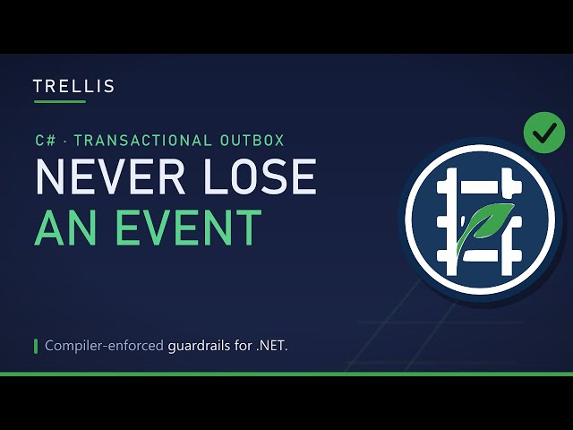 The Transactional Outbox in C#: Never Lose an Event (Atomic State and Events with EF Core, Trellis)