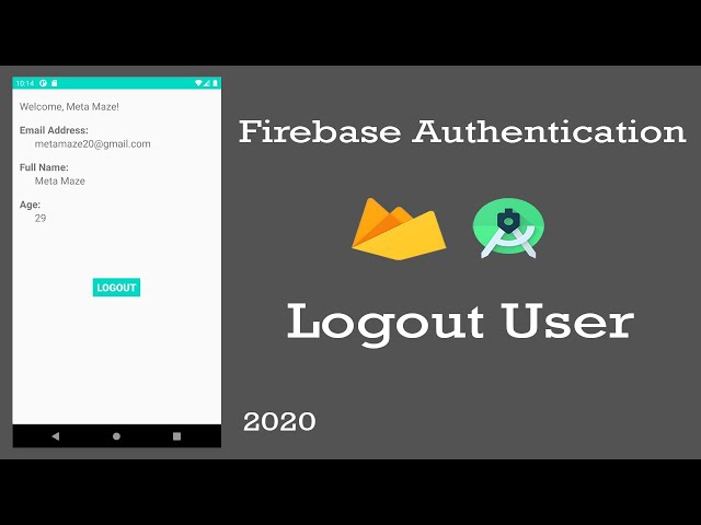 #4 Login and Registration Android App Tutorial Using Firebase Authentication - Logout User