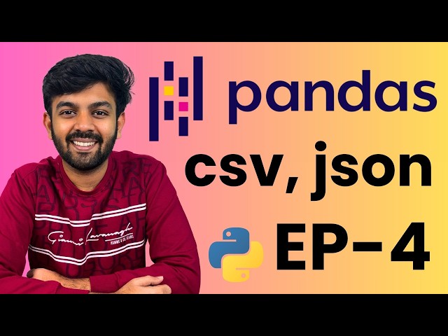 Import CSV & JSON files in Pandas | Ep-4 Pandas | Python for AI DS | code io - Tamil