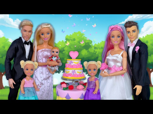 Barbie & Ken Doll Family Wedding Day Story