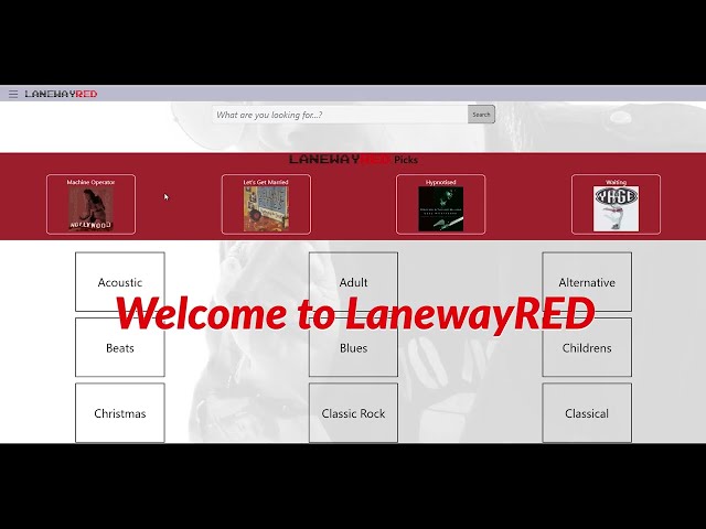 LanewayRED purchase high quality Wav's and MP3's and enjoy free audio and video streaming.