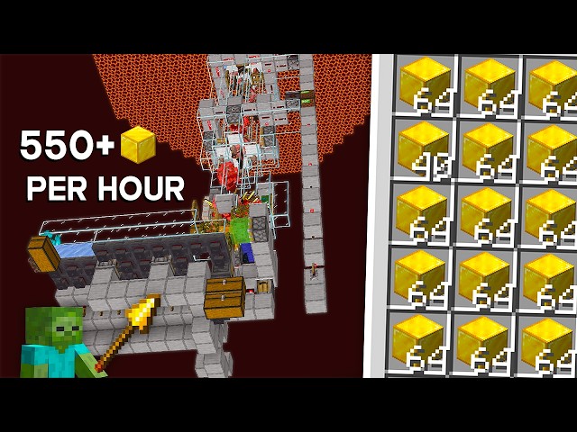 BEST Gold Farm Minecraft Java 26.2 | 550+ Gold Blocks/Hour! (Spear + Looting III)