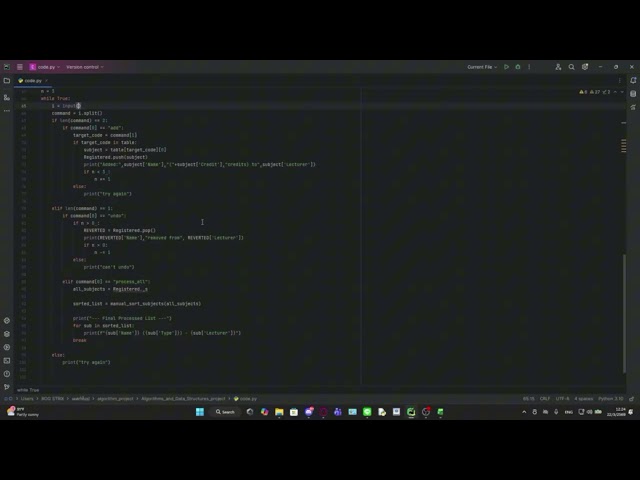 mini project Algorithms and Data Structures Track 1: The "History & Priority" Processor