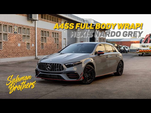 Mercedes-Benz A45s Full Body Wrap with Hexis Nardo Grey! | Salomon Brothers