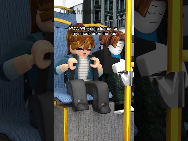 POV: When she leaned on my shoulder on the bus #shorts #short #roblox #funny #robloxmemes