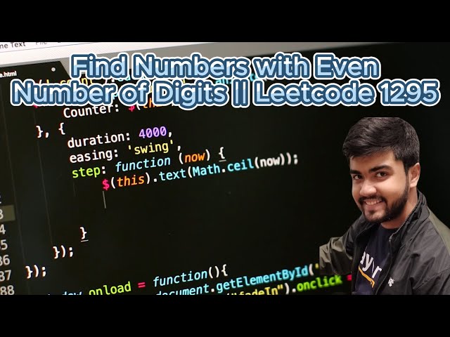 Find Numbers with Even Number of Digits || Leetcode 1295 || Brute is the Best