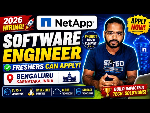 🚀 NetApp Software Engineer Hiring 2026 #software #jobs #freshers #freshersjobs #govtjobs #ytshorts