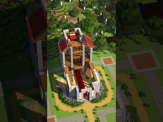 Minecraft Survival Castle 🏰 3D Build guide now on Heybuilds.com Link in Bio🔗 Build by @durtaf_