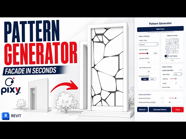 Generate a Voronoi Facade in Revit | Pixy Pattern Generator