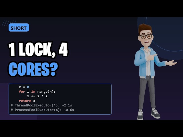 What is the GIL, and why does it matter? — Your 4 Python Threads Run On 1 Core #shorts