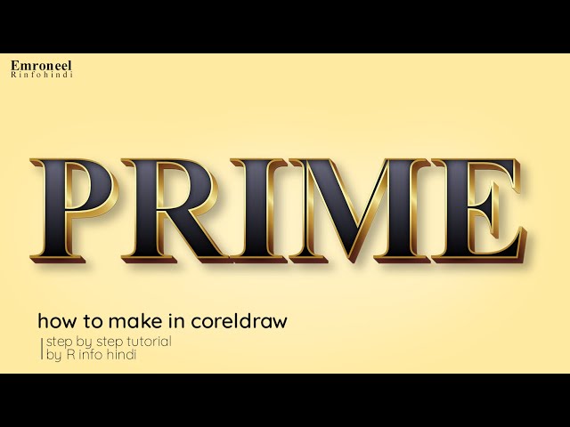 coreldraw tutorial : gold royal text effects in coreldraw