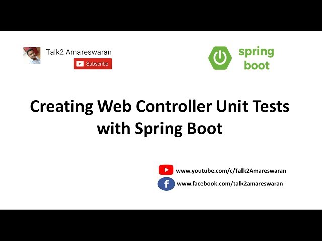 How to write a JUnit Test Case for Web Controller in Spring Boot