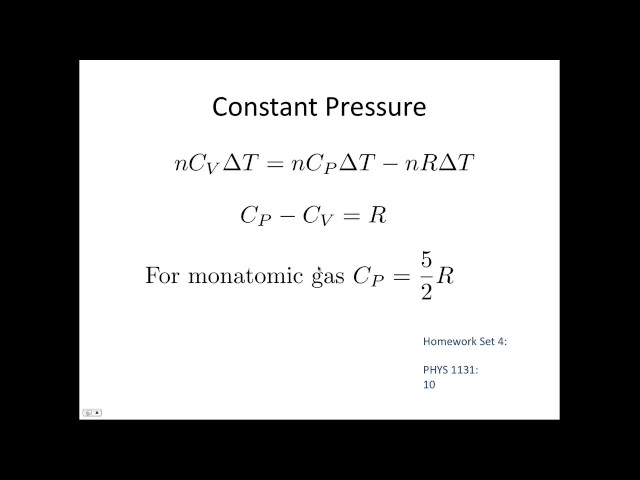 Expressions for CP CV
