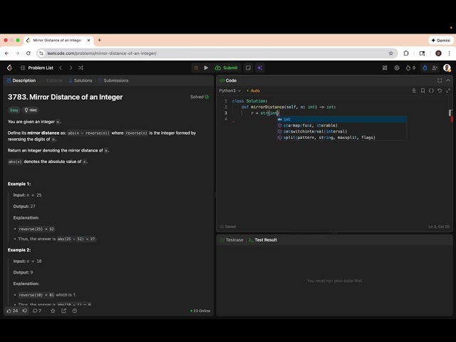 Mirror Distance of an Integer