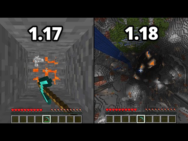 mining straight down in 1.18 vs before