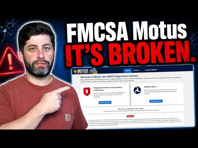 FMCSA Motus Registration: What's BROKEN, What's Fixed, and What to Do Now (2026)
