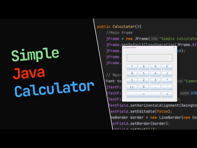 How to create a simple Java Calculator App | Tutorial | Project | GUI