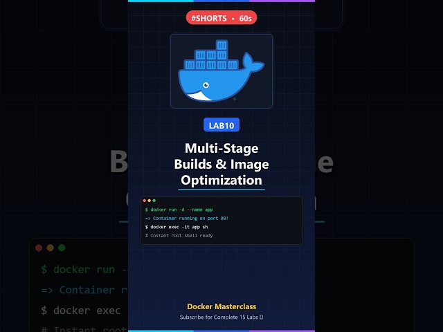 Multi-Stage Docker Builds! 🏗️ | Lab 10 | Docker #Shorts