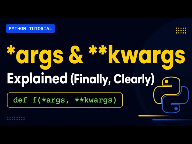 Python *args and **kwargs Explained Simply | Beginner Tutorial #pythontutorial #args #kwargs