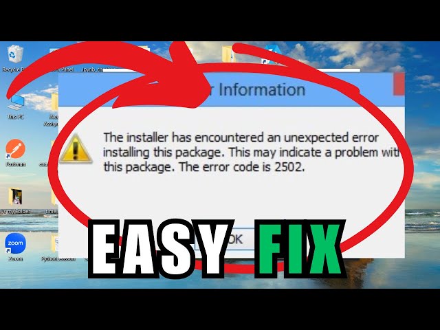 How to Fix Error Code 2503 or 2502 in Windows 10/11