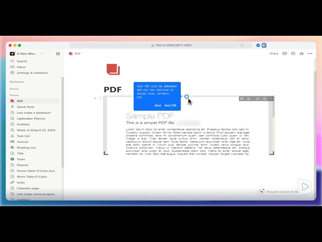 How to Embed PDFs in Notion Step-by-Step