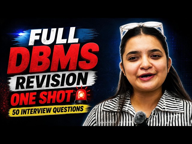 50 Most Asked DBMS Interview Questions | Placements 2026 + SQL Queries