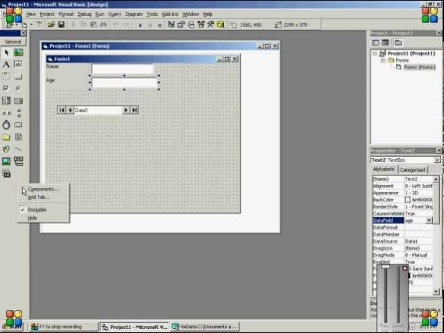 how to make a table in vb 6.0