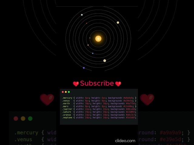 🚀 Solar System Simulation Using HTML, CSS & JavaScript | Planet Orbit Animation