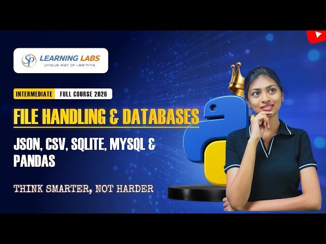 Python File Handling & Databases Complete Guide | JSON, CSV, SQLite, MySQL