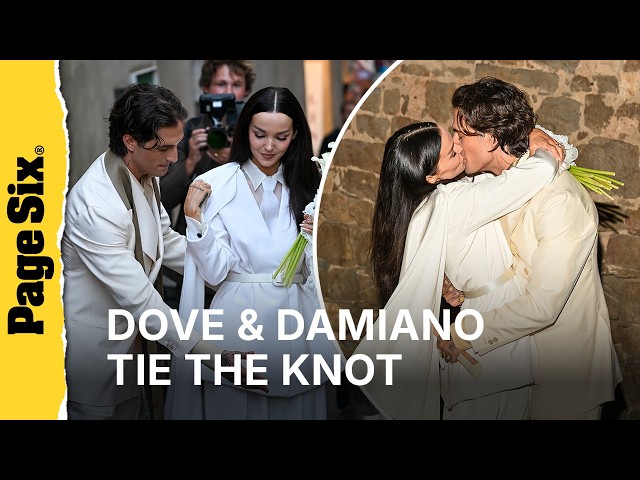 Dove Cameron and Damiano David tie the knot at Italian town hall